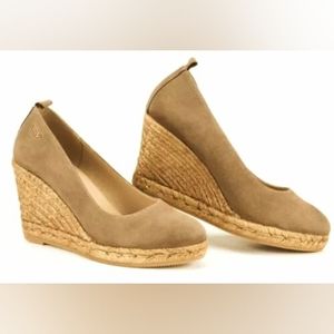 Leather Wedge Espadrilles